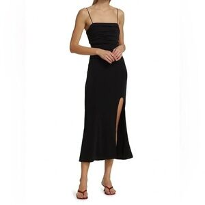 Cinq a Sept Mariah Back Cutout Slip Midi Dress